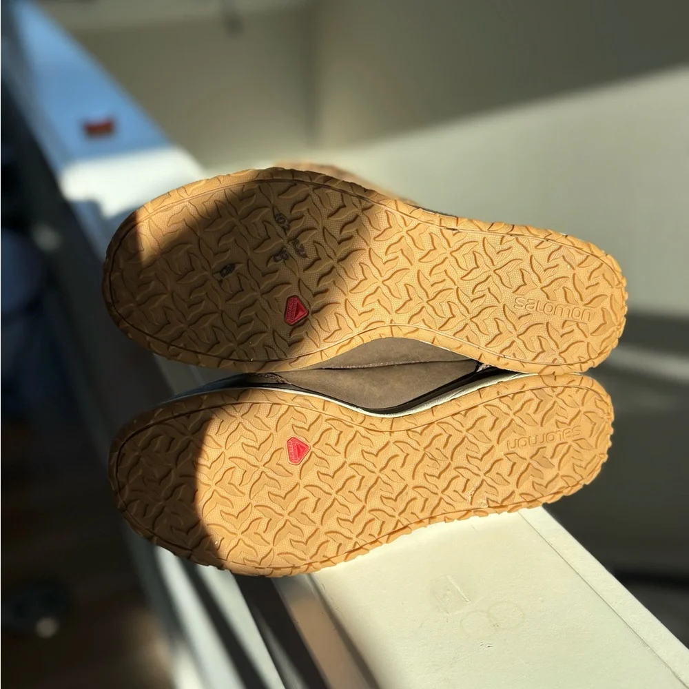 NWOT Salomon Brown and Red Lace Up Boots - Picture 7 of 8